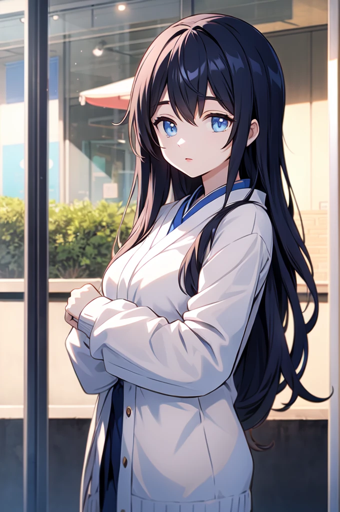uploaded on e621,((Fumiko, I&#39;m Fujimoto, Author: TeamLab, mikko lagerstedt,Author: Silverfox5213)),SFW,cyber punk, (hi res), ((Masterpiece)), ((Best Quality)),(chibi:0.3) , kemono, Furry, Wolf, animal ears, Body fur, 1women, solo, ((Short blue hair)), *//*, brown eye, *//*, looking a viewer, Smile, The Wolf Girl, (((woman's))), ((small breasts)), young adult, ,Red shading, Beach, Daily light, Toned body, Choker, cute pose, ((bikinis)), (Detailed background, Depth of field, half body shadow, Sunlight, ambient light on the body), (Intricate:0.1), (high detail:1.3), (Unreal engine:0.5), (soft focus:0.2), ,((Half-length portrait, three-quarter view,Cowboy shot)),  Fluffy anthropomorphic wolf, Fluffy wolf nose, Wolf tail, ((light gray fur)), (perspective)