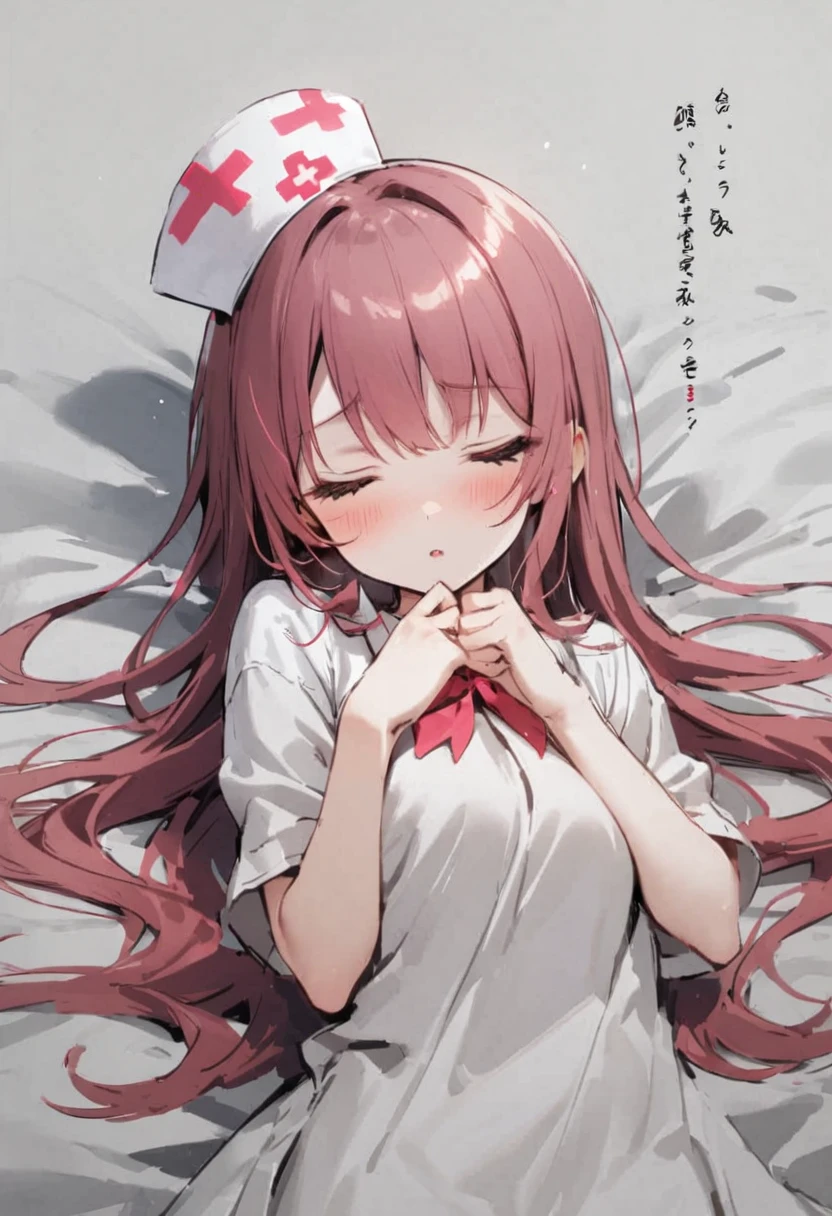 lying、School、In the nurse's office、bed、Girl、Girl、Short、Younger、Lower school year、Baby Face、flat chest、Dynamic Angle、masterpiece、best quality、ultra-detail、Great Khan、The air conditioner is broken、Summer sunshine、Miniskirt、Panties、Spreading legs、Looks hot、window、Seems like a hassle、Complaining、Clothing、Untidy appearance、Her chest is exposed、Wide Stride、Fan、With his mouth open sloppily、Nurse in the nurse's office