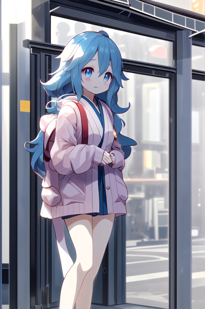 uploaded on e621,((Fumiko, I'm Fujimoto, Author: TeamLab, mikko lagerstedt,Author: Silverfox5213)),SFW,cyber punk, (hi res), ((Masterpiece)), ((Best Quality)),(chibi:0.3) , kemono, Furry, Wolf, animal ears, Body fur, 1women, solo, ((Short blue hair)), *//*, brown eye, *//*, looking a viewer, Smile, The Wolf Girl, (((woman's))), ((small breasts)), young adult, ,Red shading, Beach, Daily light, Toned body, Choker, cute pose, ((bikinis)), (Detailed background, Depth of field, half body shadow, Sunlight, ambient light on the body), (Intricate:0.1), (high detail:1.3), (Unreal engine:0.5), (soft focus:0.2), ,((Half-length portrait, three-quarter view,Cowboy shot)), Fluffy anthropomorphic wolf, Fluffy wolf nose, Wolf tail, ((light gray fur)), (perspective)