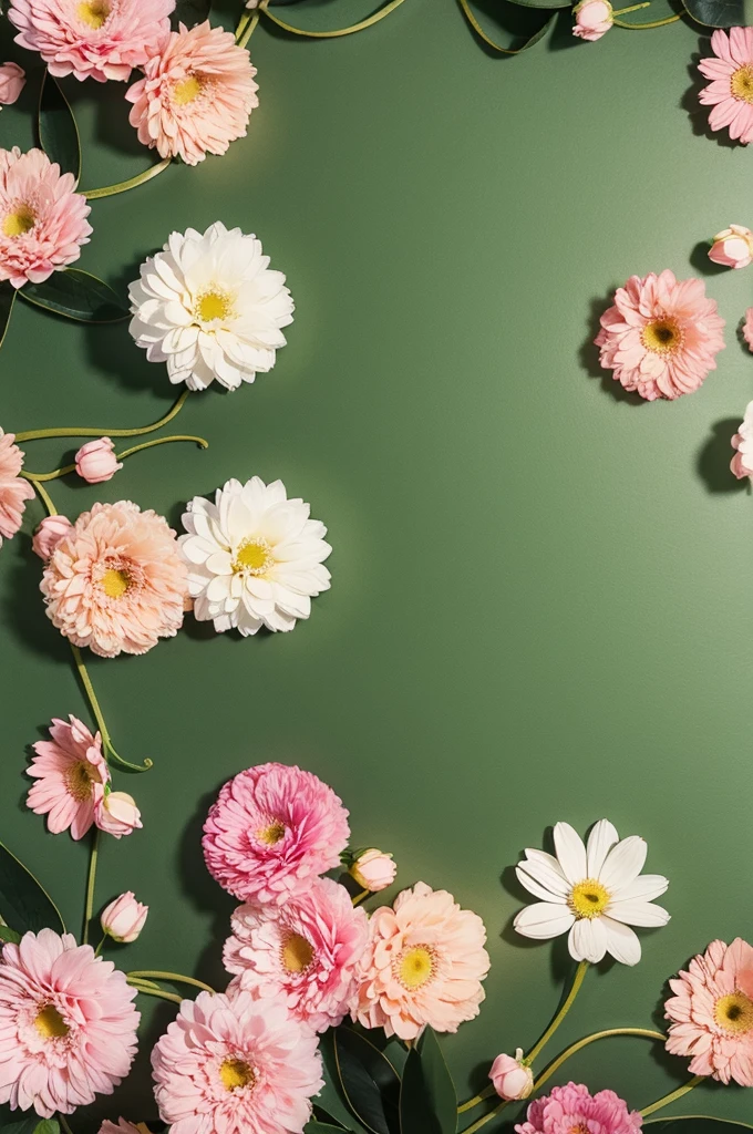 flowery background with a cross