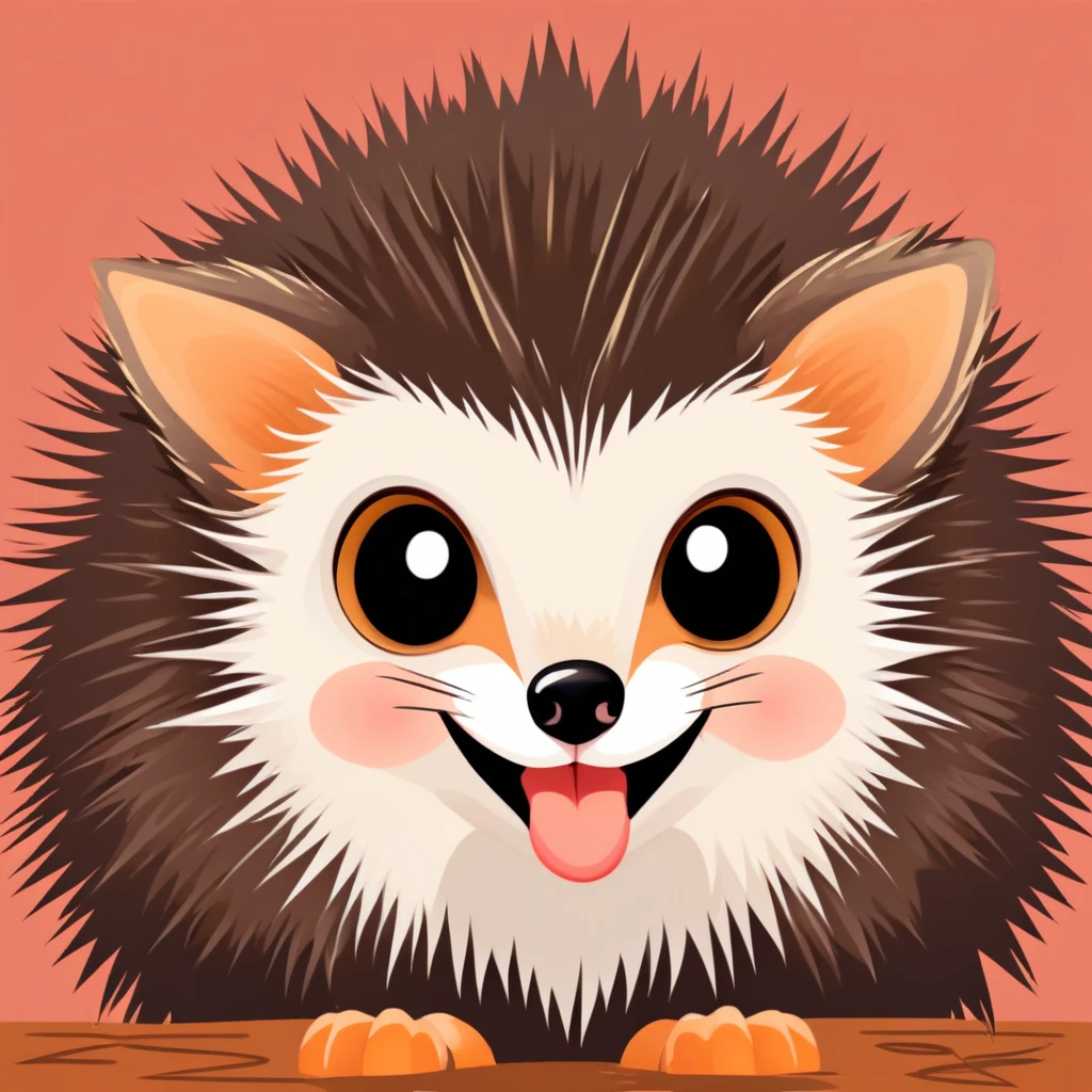 Hedgehog,cute,front,vector,An illustration,No background