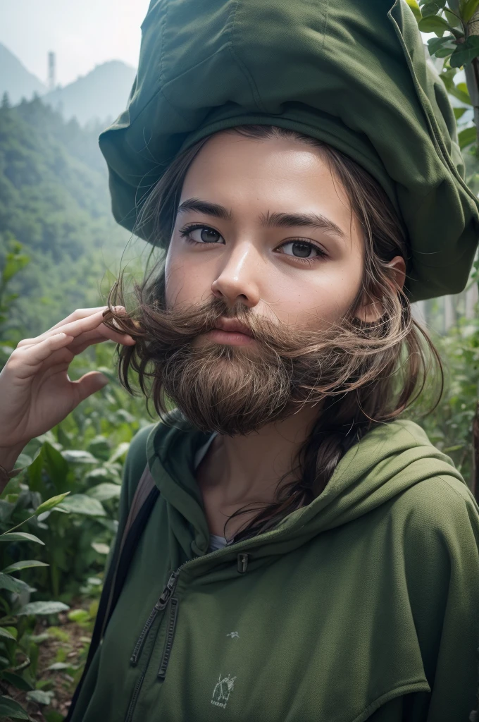 Make an image that refers to the environment with human beings