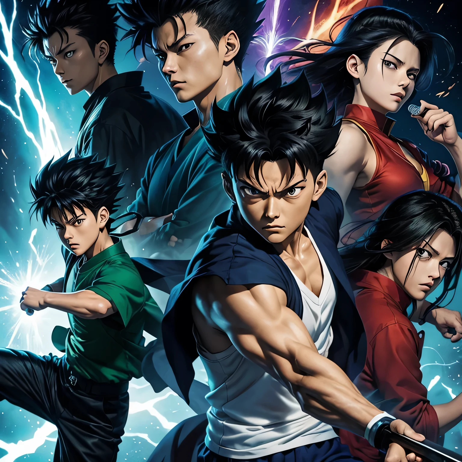 "Yu Yu Hakusho" is a famous anime and manga created by Yoshihiro Togashi. The story revolves around Yusuke Urameshi, a juvenile delinquent who dies while saving a and is given a second chance to return to life as a spiritual detective. He then embarks on several missions in the spirit world., Facing demons, participating in tournaments and discovering your own spiritual powers. The series is known for its intense action, charismatic characters and exciting plot development.