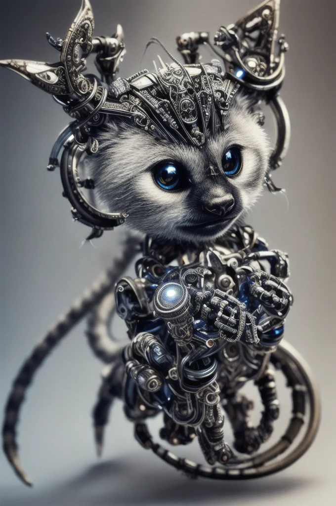 to8contrast style, a cute smoky kitten made out of metal, (cyborg:1.2), ([tail | detailed wire]:1.3), (intricate details), hdr, (intricate details, hyperdetailed:1.2), cinematic shot, Vignette, centered, by Stray game, (the most beautiful portrait in the world:1.5)to8contrastスタイル, Cute smoky metal sloth、 (cyborg:1.2), ([tail | detailed wire]:1.3), (intricate details), High resolution, (intricate details, hyperdetailed:1.2), Cinematic shots, Vignette, Centered, Stray gameより, (The most beautiful portraits in the world:1.5)