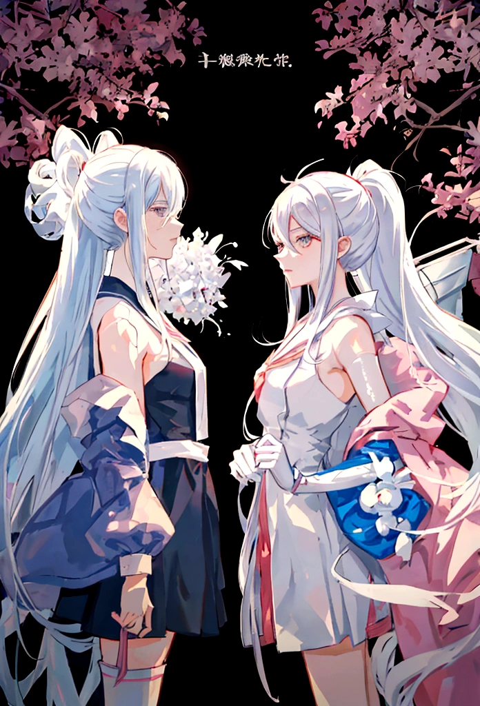 a drawing of two different views of a woman with white hair, anime character design, anime style character, attractive matoi ryuko, male anime character, anime moe artstyle, ryuko matoi, best anime character design, flat anime style, anime character, male anime style, subtle anime style, female anime character, profile of anime girl, detailed anime character art