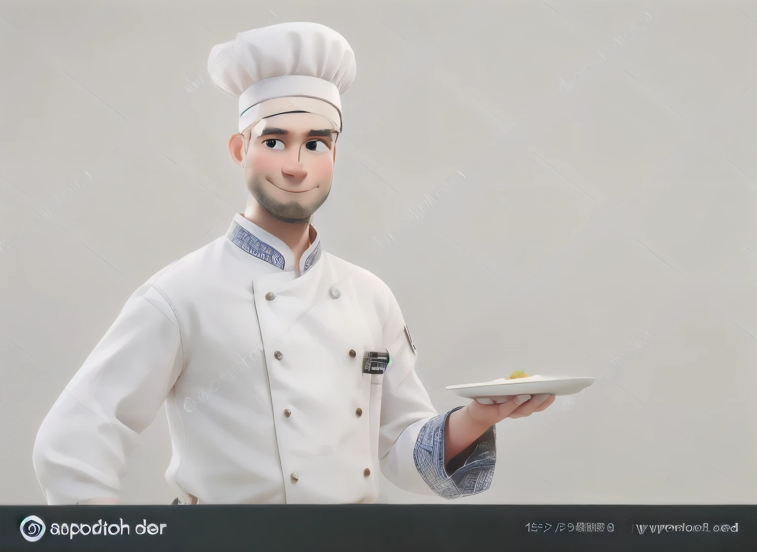 a chef holding a plate