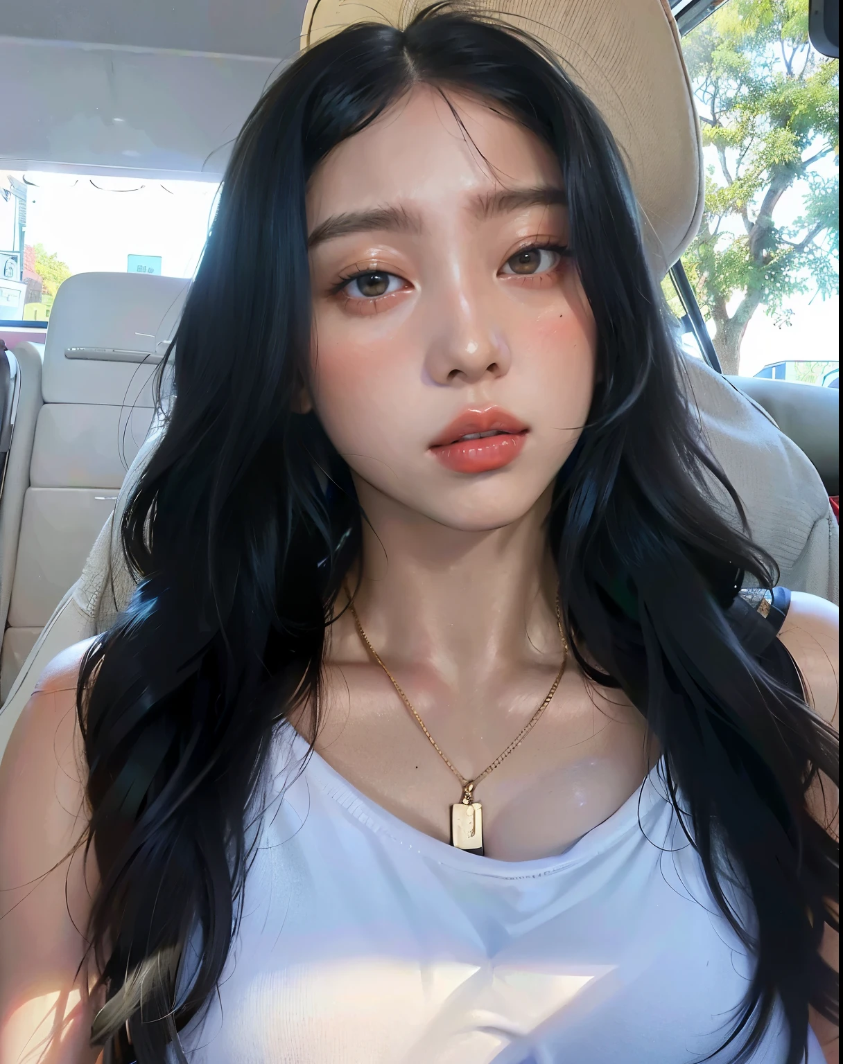 Jenni Blackpink HD with cute lips and huge, an Asian adult woman , beautiful hair, Arms pretty , seios grandes , fleshy lips, olhos bonitos, olhos bem bonitos, cabelo bem preto