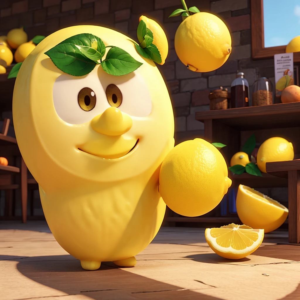 Lemon character 3d