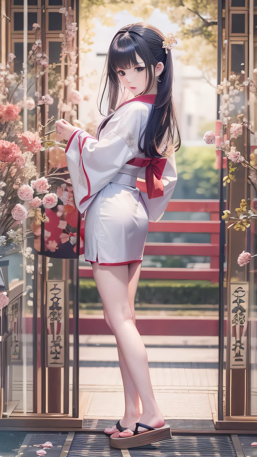 (Actual Photos, Intricate details), High Resolution, 8K(Highly detailed face, Realistic Skin, Realistic body),Looking into the camera,A woman in her 40s wearing a kimono standing on a street corner,snap shot, in kimono, red kimono, Japanese Kimono, florals,((red kimono)), wear Kimono, Japanese Style, Japanese women,elegant yukata,street,Cute as an angel,16-year-old girl,独奏,tsundere,Nasty look,Snow-white skin,Smooth skin and soft lips,Japanese Style,Delicate face、cute face、Beautiful detailed girl、Highly detailed eyes and face、Beautiful and fine details,Narrow eyes,Beautiful girl,cute,Late at night,dark sky,Straight Hair, Shiny Hair,Long black hair, in kimono, Wearing clogs,Japanese Model, The Imperial Family&#39;s Wear Kimono,Thin legs,Thin thighs,light makeup,,Expressions of affection,Shyness,Yearning for love,Girl&#39;s sex appeal,Natural gestures unique to women,Sex appeal scent,