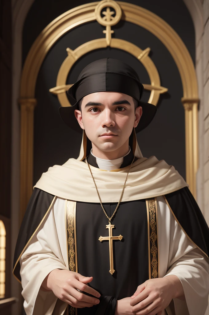 create an image of a theologian named Saint Thomas Aquinas image reality and in 8K