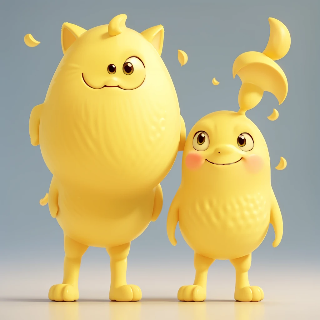 Yellow
A cute yellow cartoon with big eyes and a cheerful grin, as sweet as a lemon . The character of lemon has a smooth, shiny yellow color scheme and a playful demeanor. This adorable character is designed in the style of pixcar animatiom