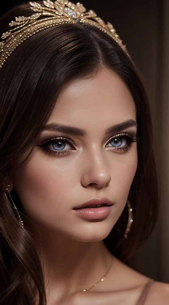 (masterpiece),(best quality),ultra hi res,realistic,high fashion photo shoot,1girl,beautiful detailed eyes,beautiful detailed lips,extremely detailed face,long eyelashes,elegant pose,glamorous high-end fashion outfit,luxury studio setting,dramatic lighting,cinematic composition,vivid colors,photorealistic,professional photography