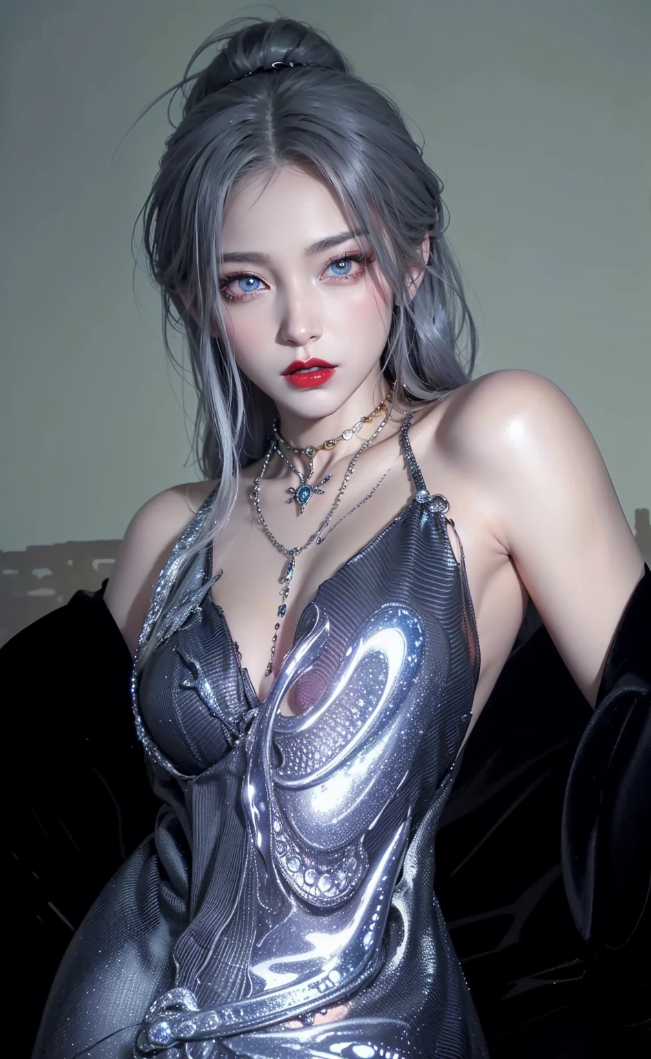 Detailed image quality，Witch Pandora，wing, Succubus Theme，堕落Angel，Excellent，scary，Secret Terror，Tentacles，With eyes，Uncanny Valley Effect，Beast Blood Moon，skeleton，vampire，Hellfire，Dark Queen，Angel，magician magic witch，16岁Angel，Eyes are blue(Pupils as deep as the starry sky)，Gorgeous tattoo designs all over the body，Surreal photos(8K picture quality，Rich in details)，Dark eyeshadow，Sexy thick lips(Red lipstick)，Tattoo designs on body，Dark Queen，Wear luxurious gold jewelry，Sparkling diamond gemstone，