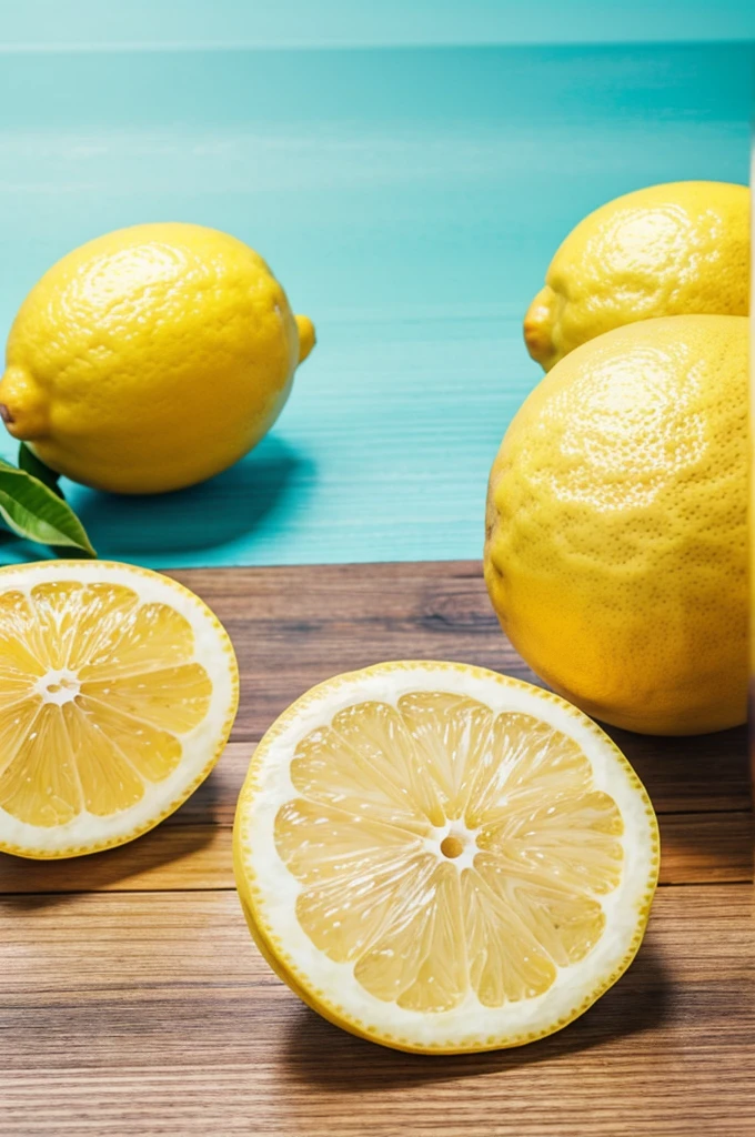 A pretty background with a lemon in the middle super aesthetic 