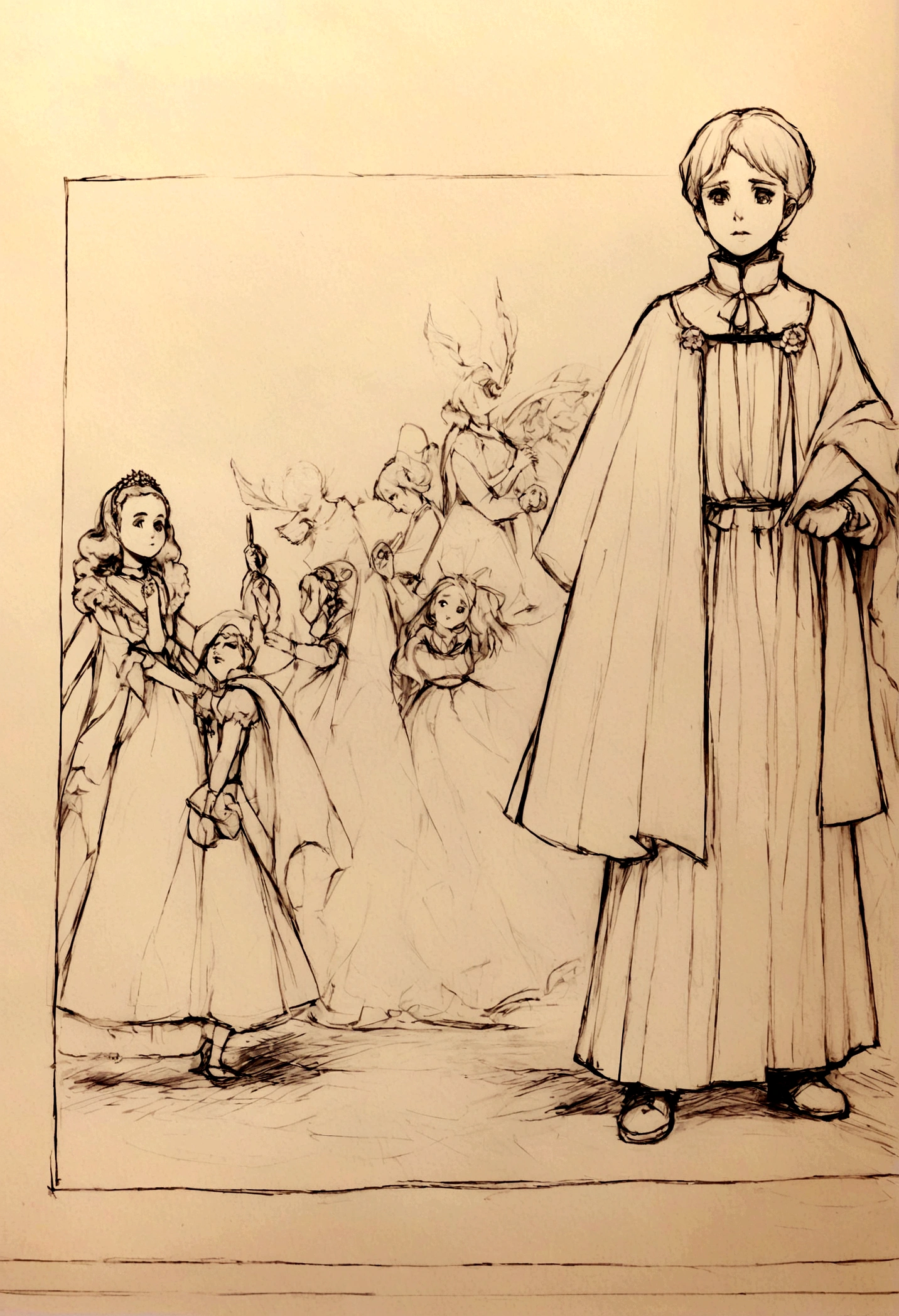 Drawing referring to  "Complaints" from the poem by Dolores de Veintimilla