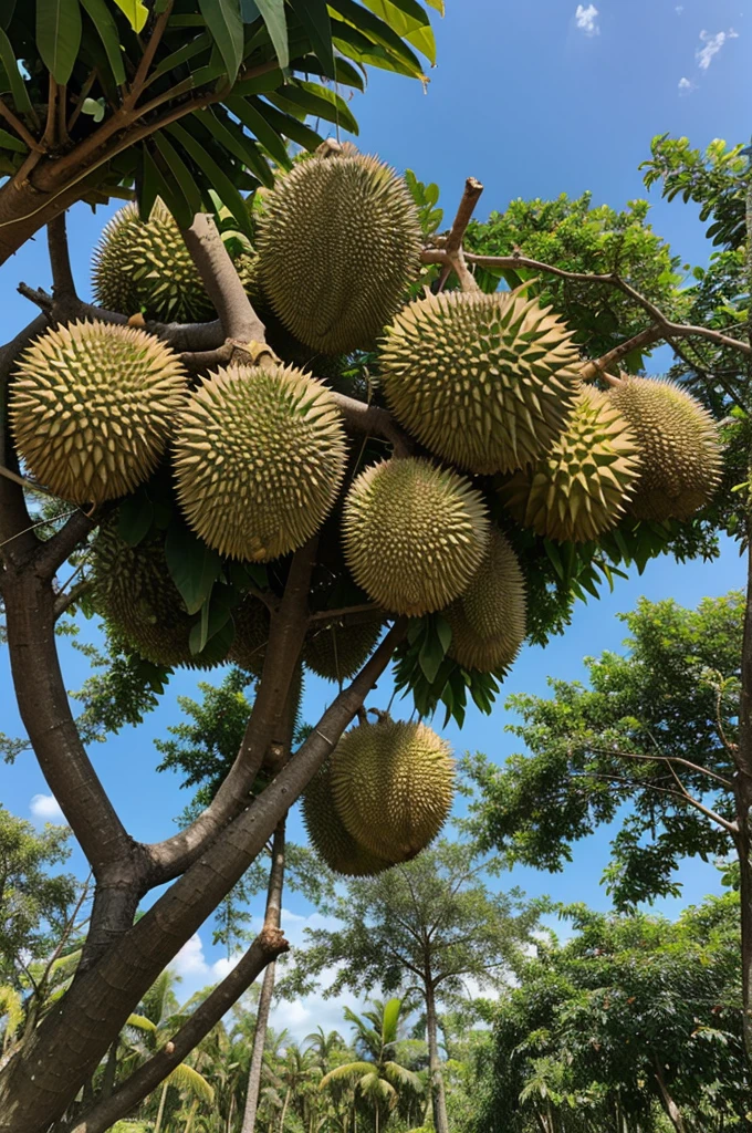 Durian, papaya tree
