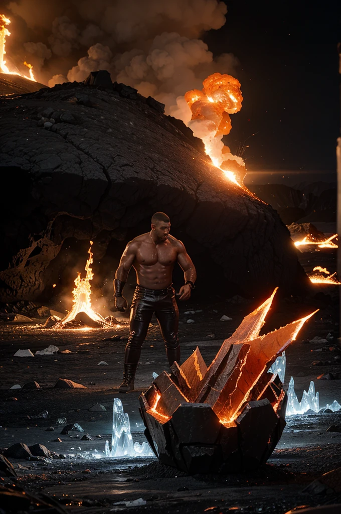 Image of 2 monsters with lava and ice powers