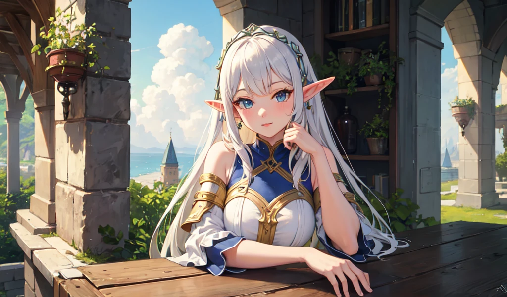 ((Highest quality)), ((masterpiece)), (detailed),Beautiful elf woman,Adventurer