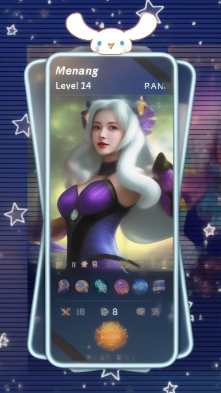 a woman, teal hair, red eyes, smile, angel wings, golden halo, white dress, standing upright, in outer space, Milky Way in the background, stars in the distance, upper body