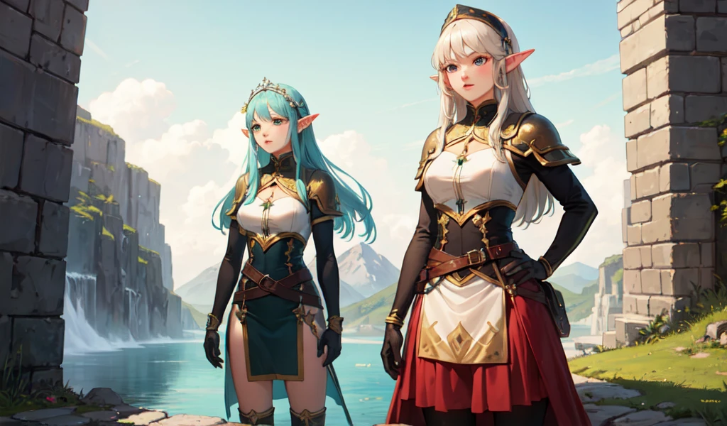 ((Highest quality)), ((masterpiece)), (detailed),Beautiful elf woman,Adventurer,The middle of a journey