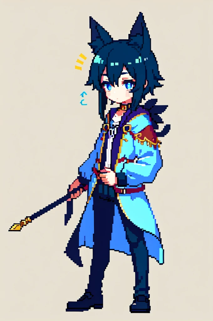 Cat ears boy, cute, beautiful eyes, RPG