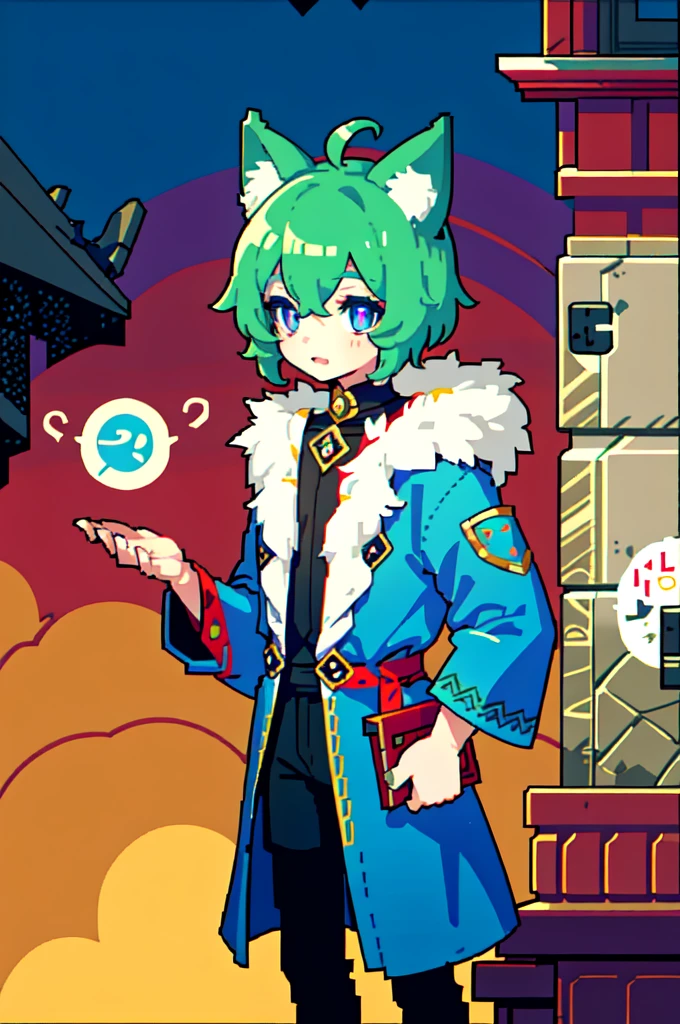 Cat ears boy, cute, beautiful eyes, RPG