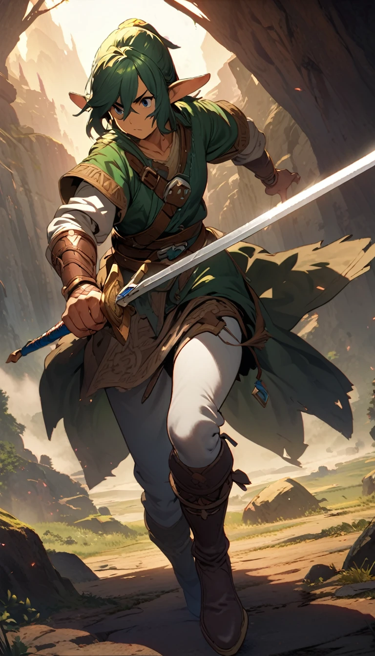 The Legend of Zelda，warrior，High Saturation，CG Art， Makoto Shinkai&#39;s photo, pure, Concept Art, Lofi Art style，Shinkai Makoto animation art style, Lofi Art, Beautiful anime scene, Anime Landscape, Detailed scenery, Makoto Shinkai&#39;s style, Makoto Shinkai&#39;s style, Enhance Details