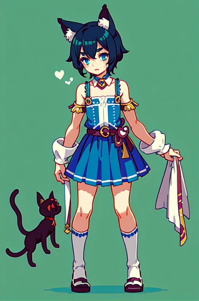 Cat ears boy, cute, beautiful eyes, RPG