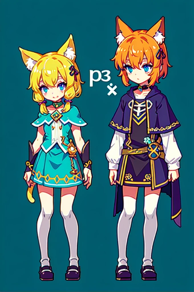 Cat ears boy, cute, beautiful eyes, RPG