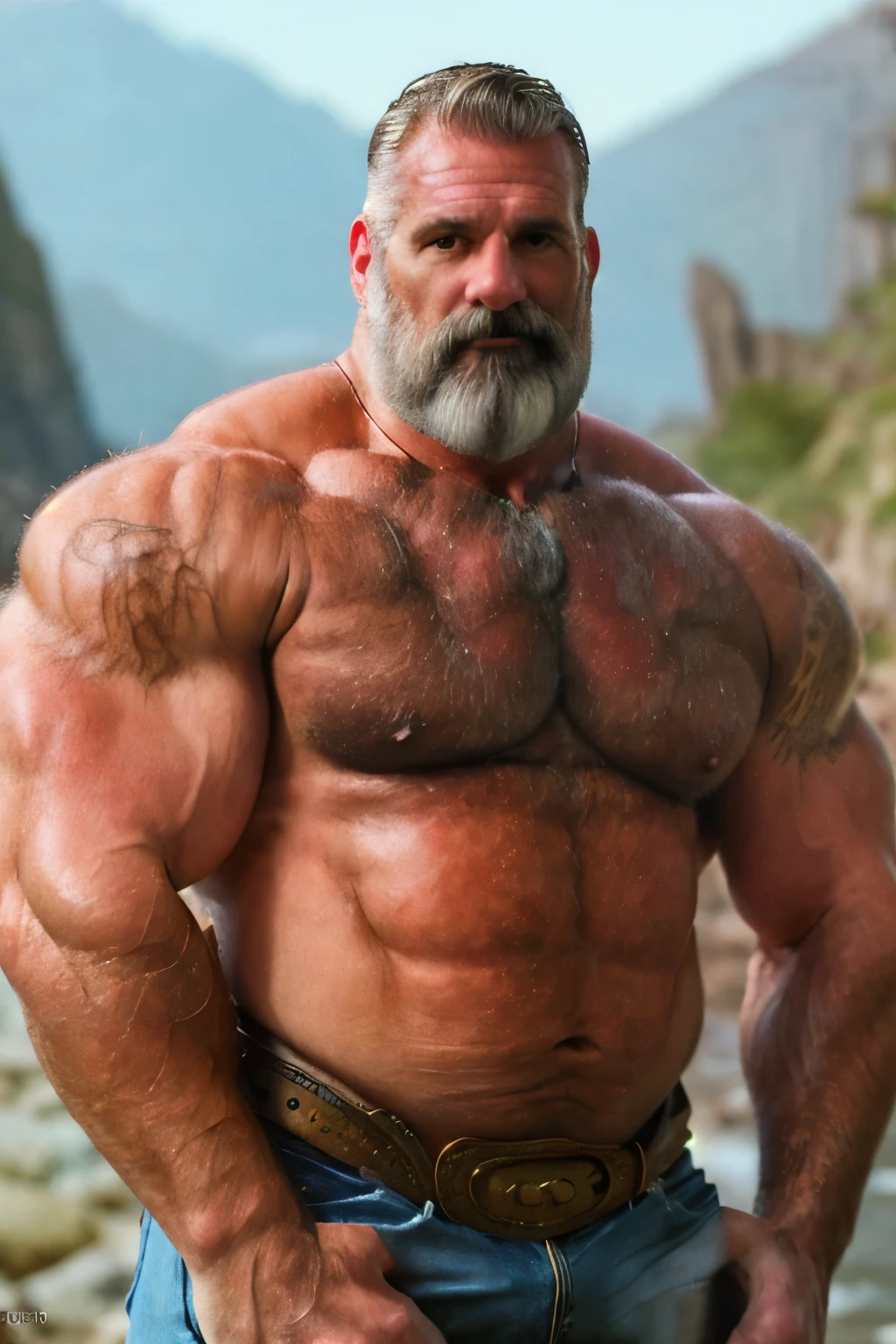 portrait of a ruggedly handsome paladin, soft hair, muscular, half body, masculine, mature, salt and pepper hair, leather, hairy, d & d, fantasy, intricate, elegant, highly detailed, digital painting, artstation, concept art, smooth, sharp focus, illustration, art by artgerm and greg rutkowski and alphonse mucha