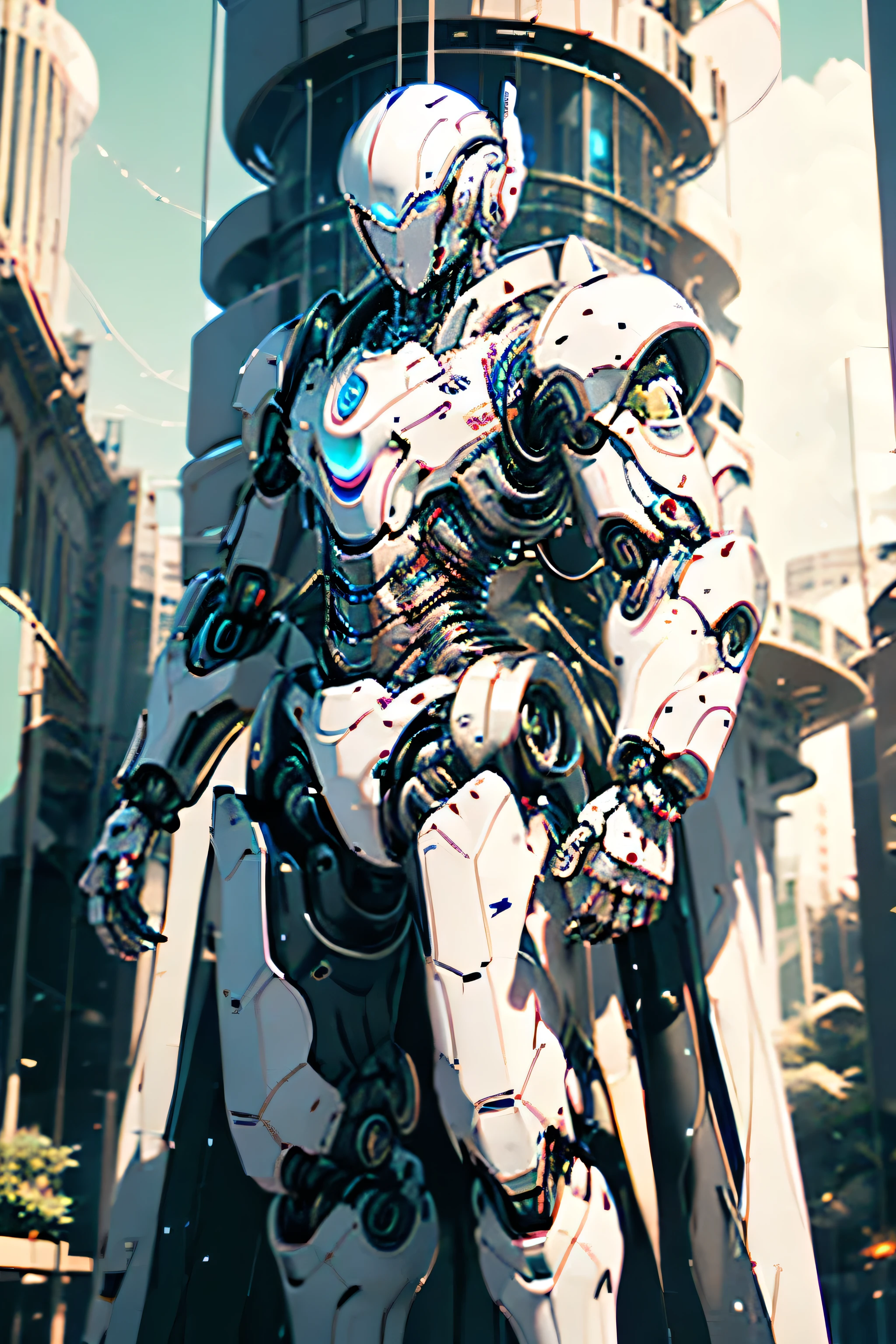 Made by an advanced civilization、With technology that humans cannot even imagine,、Like a humanoid machine、An organic body、It looks both beautiful and terrifying、It shines faintly like veins running.、Artificial Life Forms