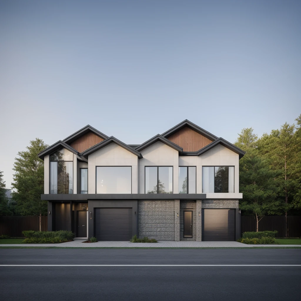 The exterior of modern Townhouse, masterpiece, photorealistic, best quality, ultra high res, architechture shot, composite construction, piles/stacks, innovative page design,natural light, Afternoon Light,Vray,
RAW photo, 8k uhd, dslr, soft lighting, high quality, film grain, Fujifilm XT3