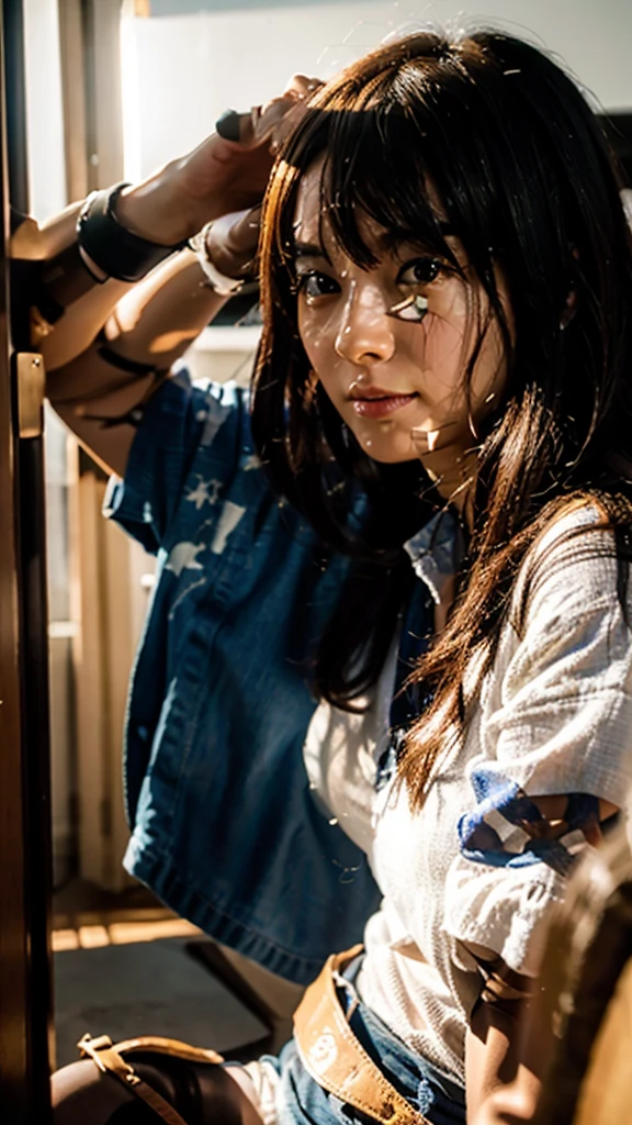Sunade anime, hyperrealistic hyperdetail 4D 8K