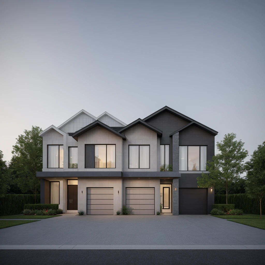 The exterior of modern Townhouse, masterpiece, photorealistic, best quality, ultra high res, architechture shot, composite construction, piles/stacks, innovative page design,dusktime,Vray,
RAW photo, 8k uhd, dslr, soft lighting, high quality, film grain, Fujifilm XT3