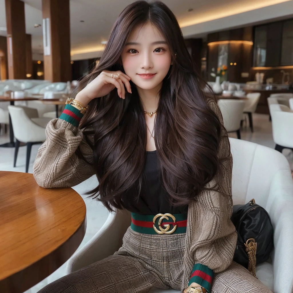 A girl, long braids, Tibetan girl, close-up, slightly raised head, smile, bust photo, upper body, appearance Yang transcendence, gorgeous Tibetan costume, cumbersome Tibetan necklace, cumbersome Tibetan headdress, fluff on clothes, white animal flull, real person CG, sweet style, film style, HD 4K