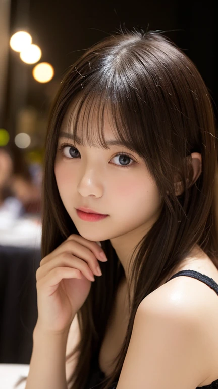 Tabletop, Highest quality, shape, Very detailed, finely, High resolution, 8k wallpaper, 完璧なダイナミックな構shape, finelyて美しい目, (Hand Good:1.3),Medium Hair,Small breasts Natural color Lips,,night、Hotel、20-year-old girl、cute、sexy shot looking at camera,gravure