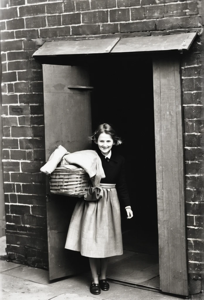 Leaving air raid shelter