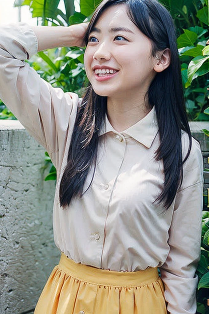summer、On the way to school、(upper body shot)