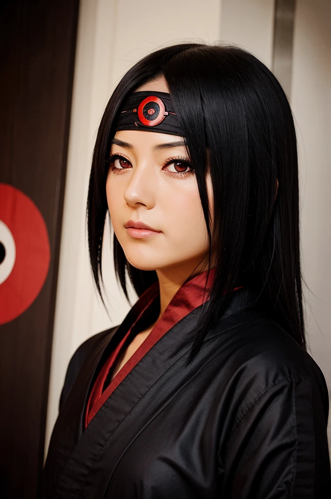 Make a Itachi uchiha eye with sharingan 