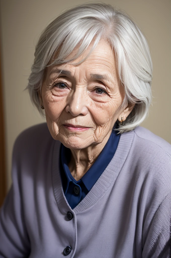 An elderly woman
