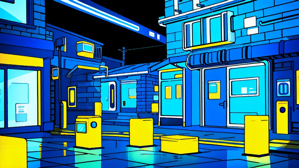 Blue Neon Street