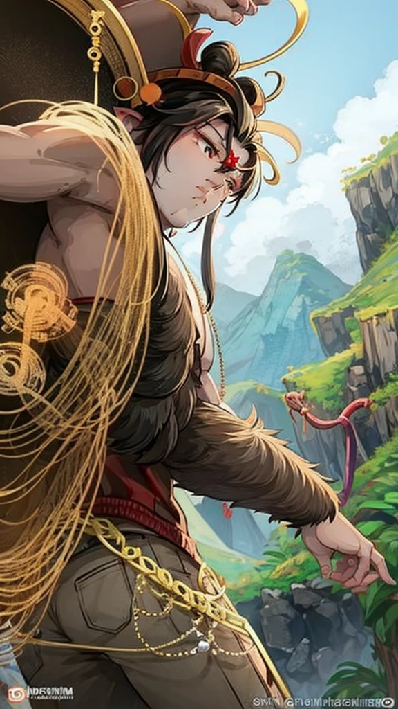 8K, Best Quality, Masterpiece, Ultra High Resolution, (Ultra Detailed Image), (Realistic: 1.4), Original Image, (Realistic Skin Texture: 1.3), (Film Grain: 1.3) , (Selfie angle), (1 Guy), (Face looking straight ahead), (Long hair: 2.0), Black hair, (Red horns), Beautiful Eyes and Face Details, Masterpiece, Best Quality, Close Up, Toned body, Perfect muscles, Exposed pecs, 6-pack body, Natural skin, No hair, No shirt, Transparent white shorts, (Standing boy) , Yellow sky, White clouds, 1 Dragon deep in the back, Light, Sun
