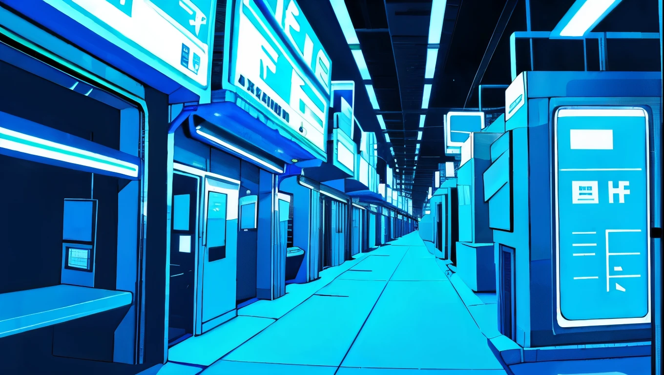 Blue Neon Street　Overlooking