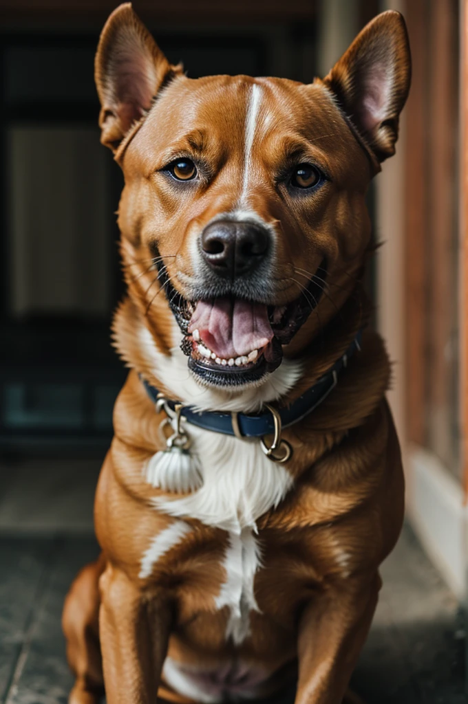 A dog with a mouth like a punch bowl