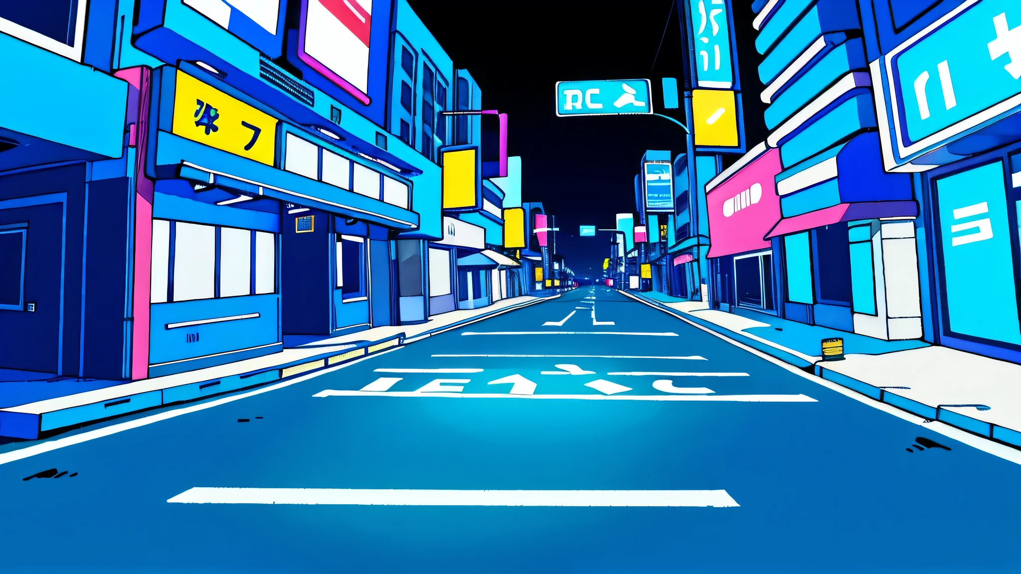 Blue Neon Street