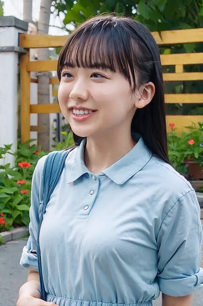 summer、On the way to school、(upper body shot)