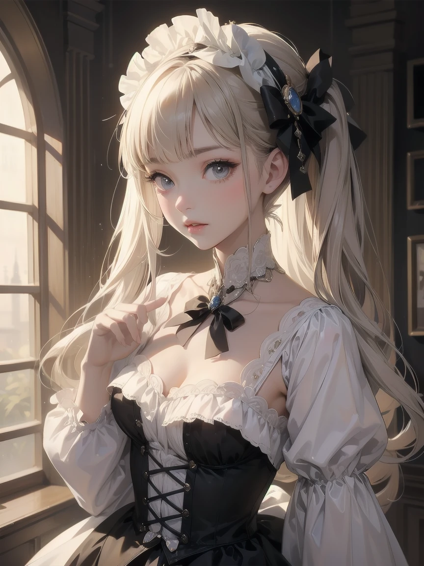 masterpiece、so beautiful、Clear contours、Cute pose of a ta aristocrat、1800 Victorian fantasy