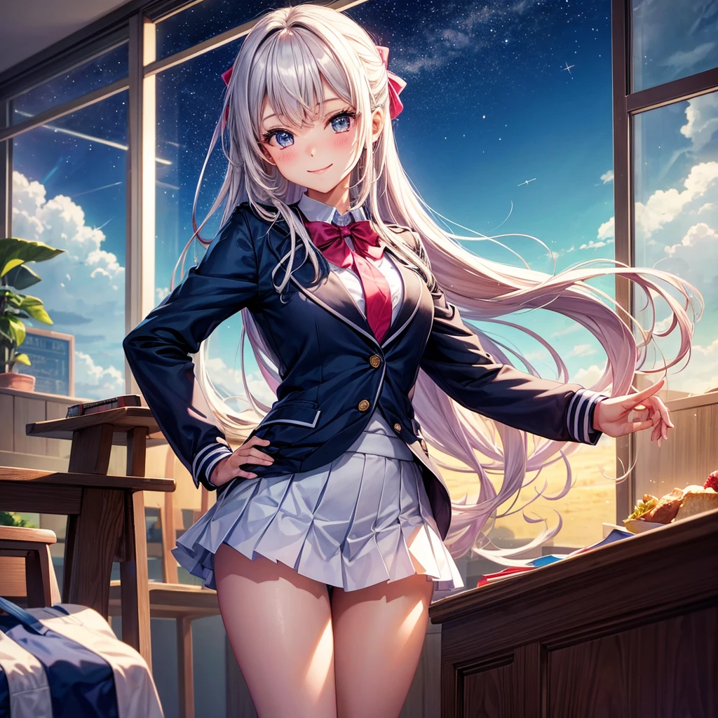best quality，，smile，blazer，swimsuit，nepal，School，classroom，Collective of girls，JK，A girl taking off her uniform，Sexy and cute，Uniform of the Future，Ribbon on uniform，Evolution of fashion，middle School girlultiple girls are depicted,harem，idol group，starry sky background，photo shoot，long hair，wearing a cardigan，beautiful girlの国，girl&#39;s paradise，highest quality，big breasts，leather jacket，happy girl,horny girl，blue eyes，perfect face，standing position，She has her bangs down，fur jacket,Beautiful eyes，smooth hair，perfect eyes，beautiful girl，Angel Girl，multicolored hair colors，naughty girl，beautiful，High-dimensional beautiful girl，Multidimensional beautiful girl，gathering，Group、，