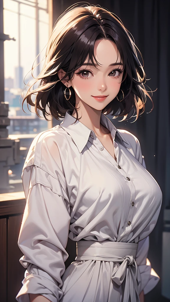 nsfw:1.5,masterpiece, Highest quality, Very detailed, Sparkling, Shining Light, Ray Tracing, High resolutionR, Depth of written boundary, (Perfect Face, Detailed face, Detailed eyes,Perfect hands,Perfect Fingers), 8k,High resolution,Ultra-realistic faces,Ray Tracing,Perfect lighting,Highest quality, Very detailed, Shining Eyes, (View your viewers,口を開けてsmile:1.1), ((One girl)), (Mature Woman:1.4), thick,
1 girl,alone, Upper Body,  close your eyes, smile, (lattice)、Erect nipples:1.2、Transparent nipples、Nipples are visible、(No sleeve:1.5)、Glasses