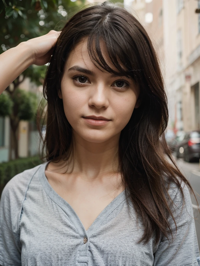 generate me the same photo with the same person in the previous photo with only one person